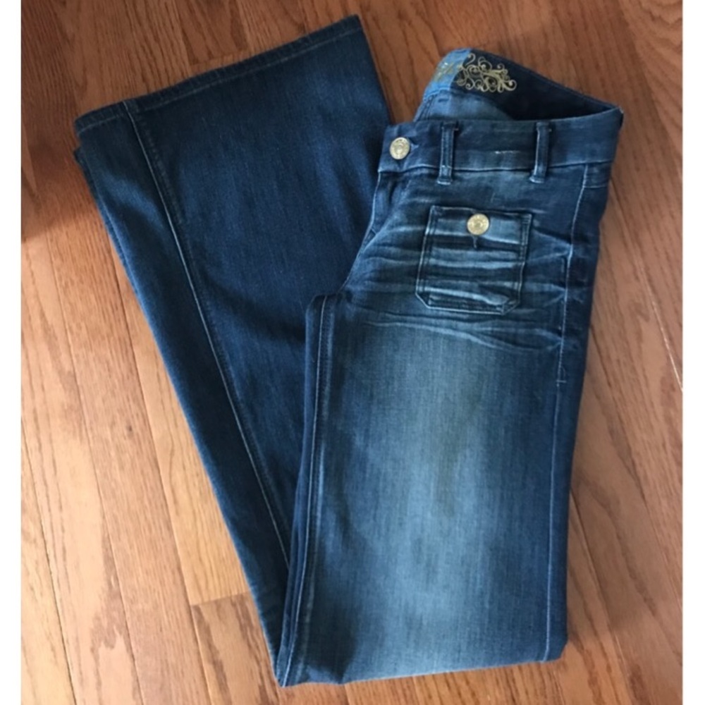 Express Low Rise Zelda Slim Wide Leg Jeans size 0